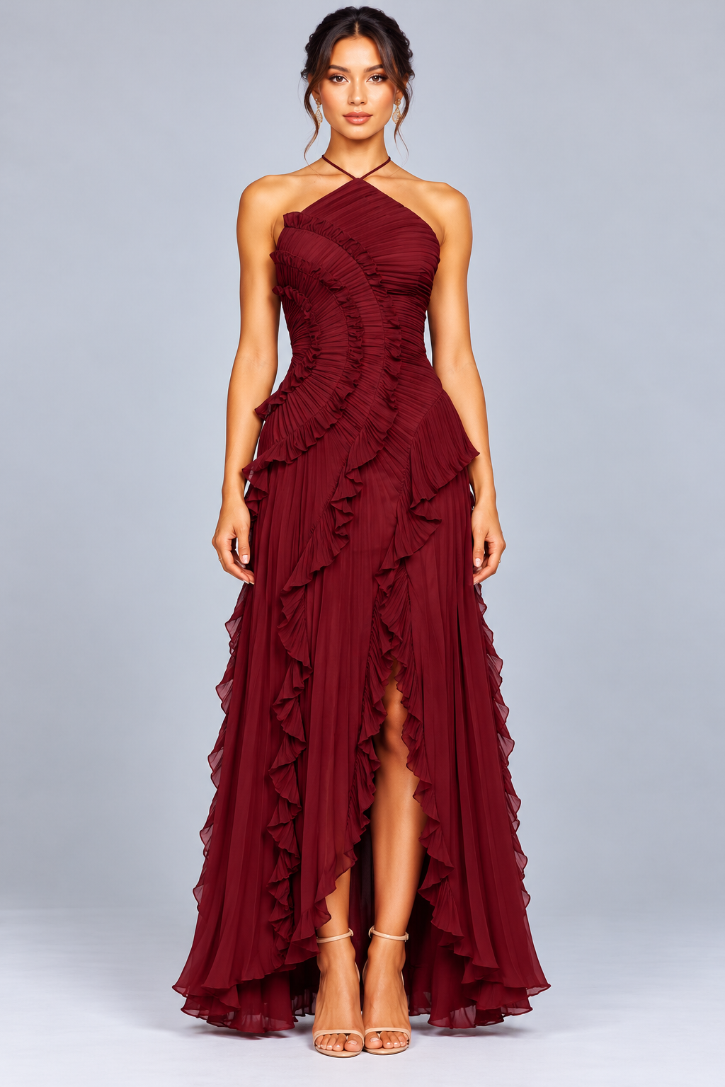 Serelina Maxi-Jurk - Bordeaux Rood