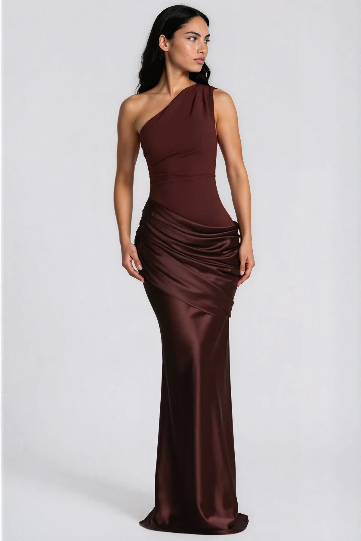 Abbey Maxi-Jurk - Bruin