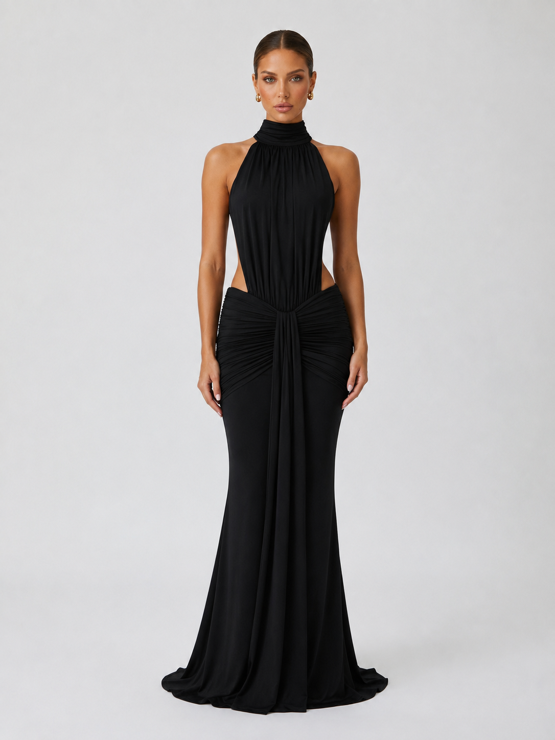 Josephine Maxi-Jurk - Zwart