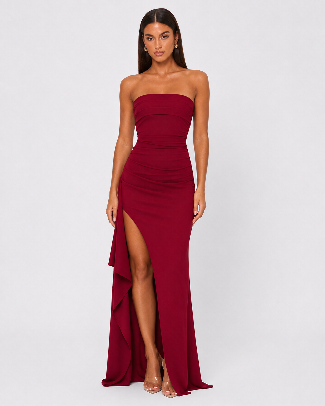Kelly Maxi-Jurk - Bordeaux rood