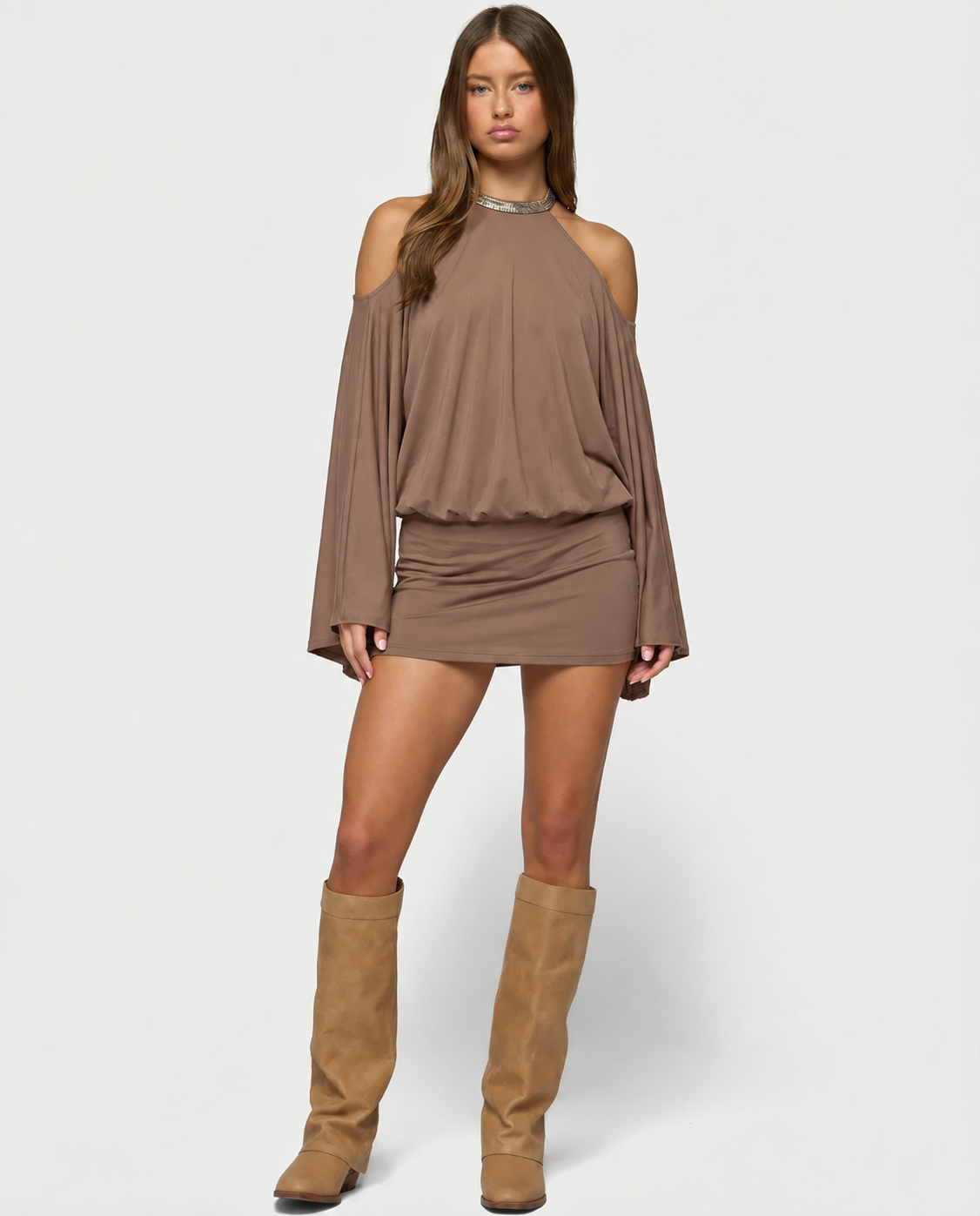Aurelia Mini-Jurk - Bruin