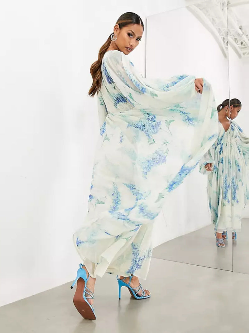 YunaWear | Blue Blossom Jurk