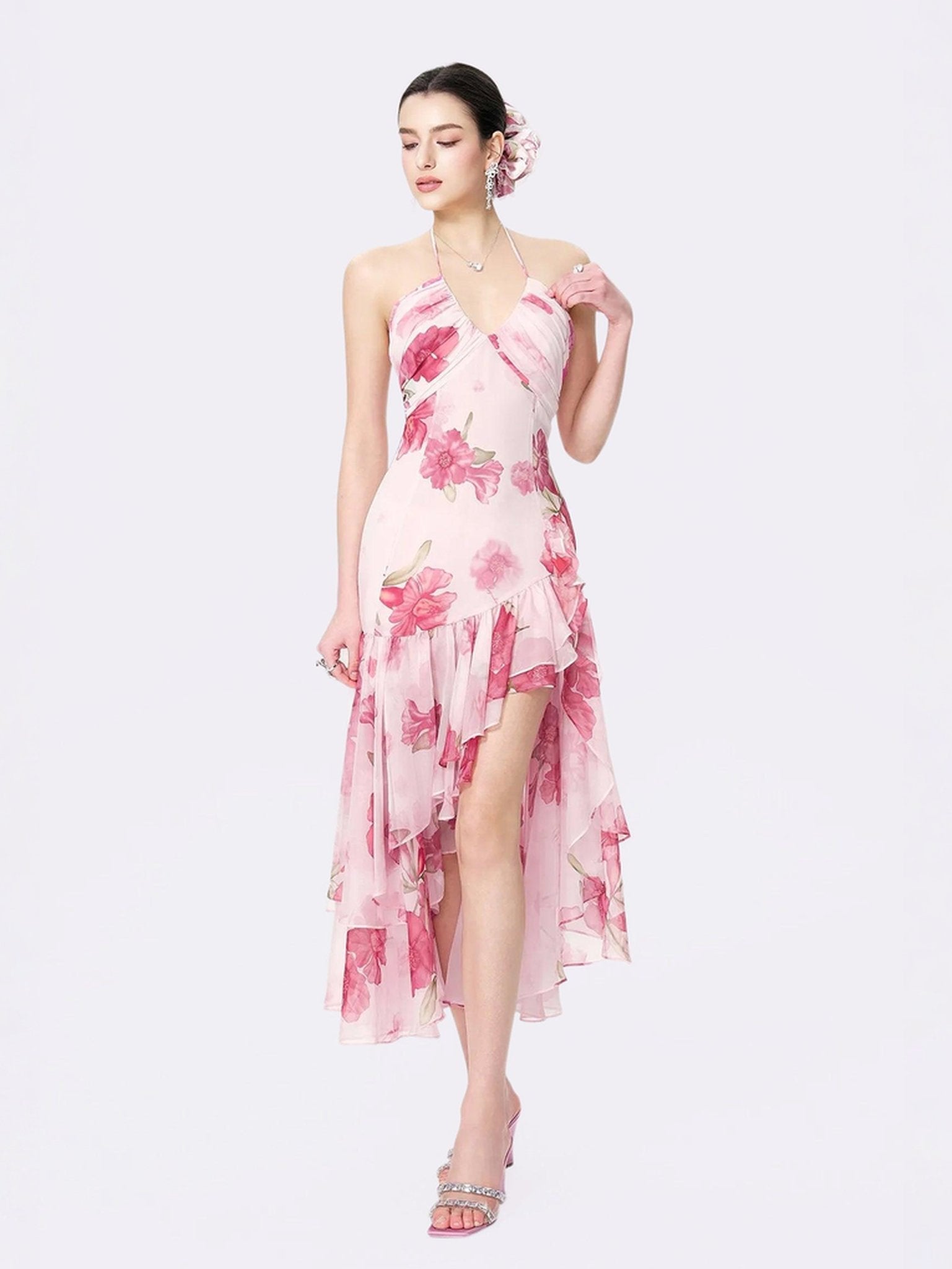 Van Laren | Rain Chiffon Maxi Jurk