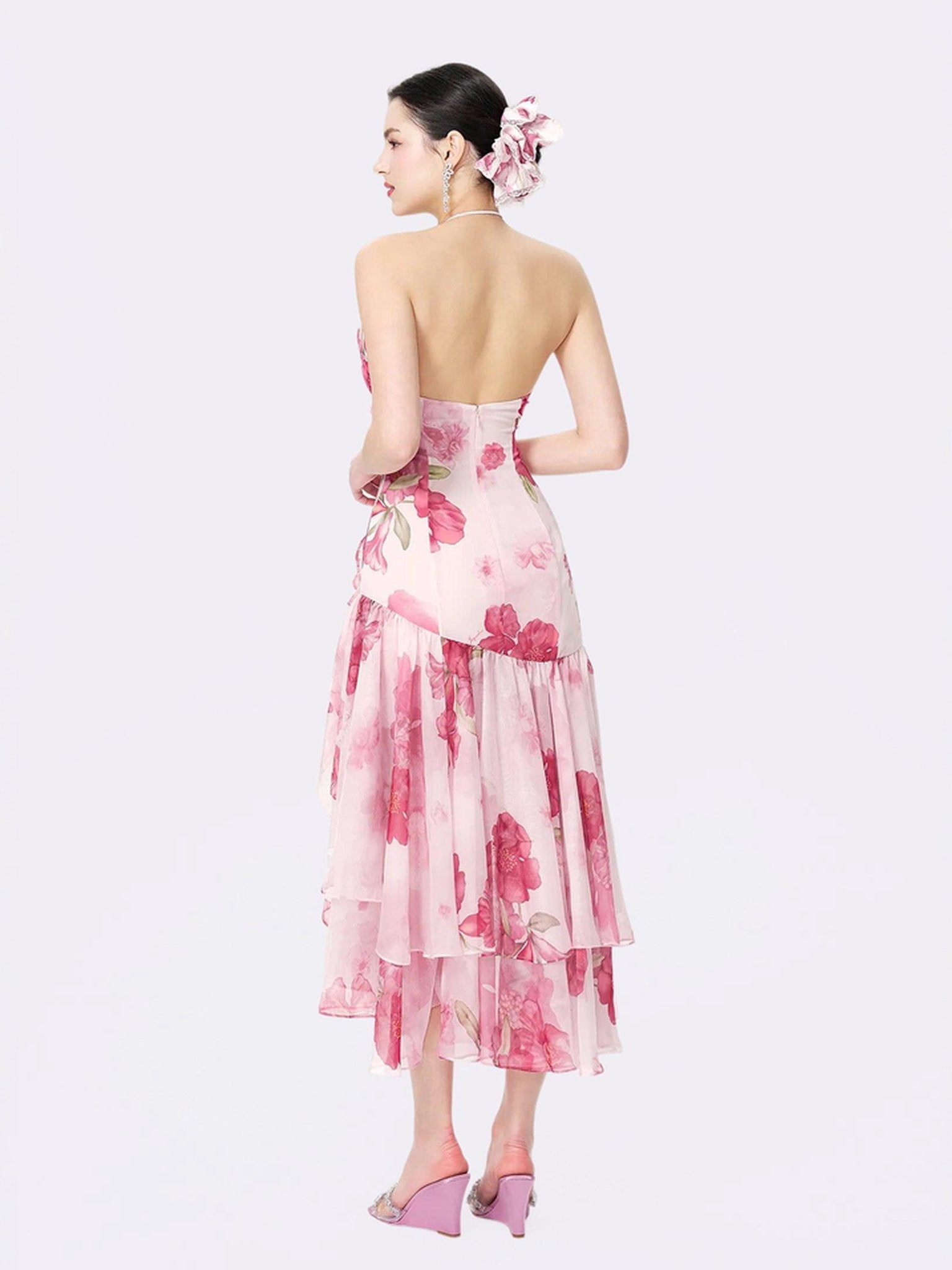 Van Laren | Rain Chiffon Maxi Jurk