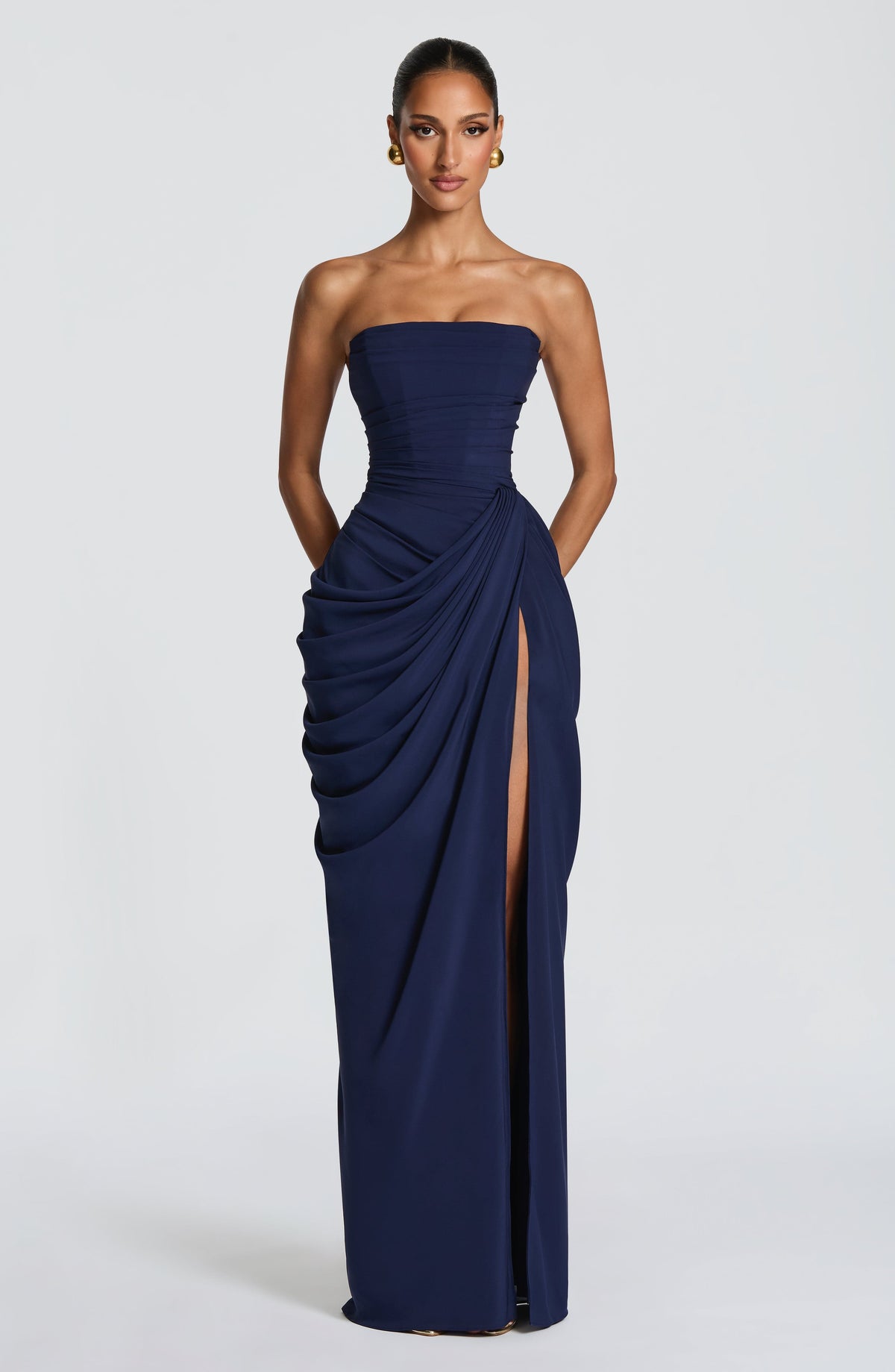 Lois Maxi-Jurk - Marine Blauw