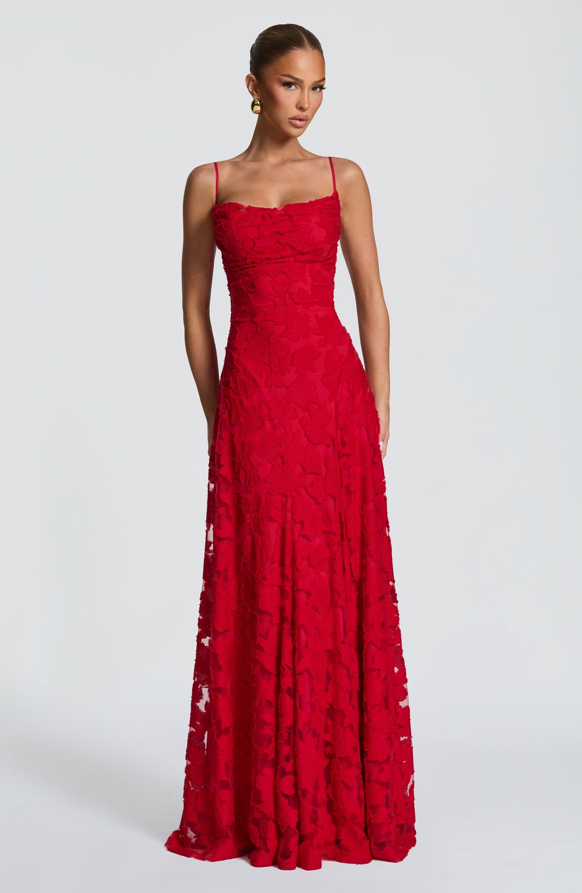 Elise Gingham Jurk - Rood