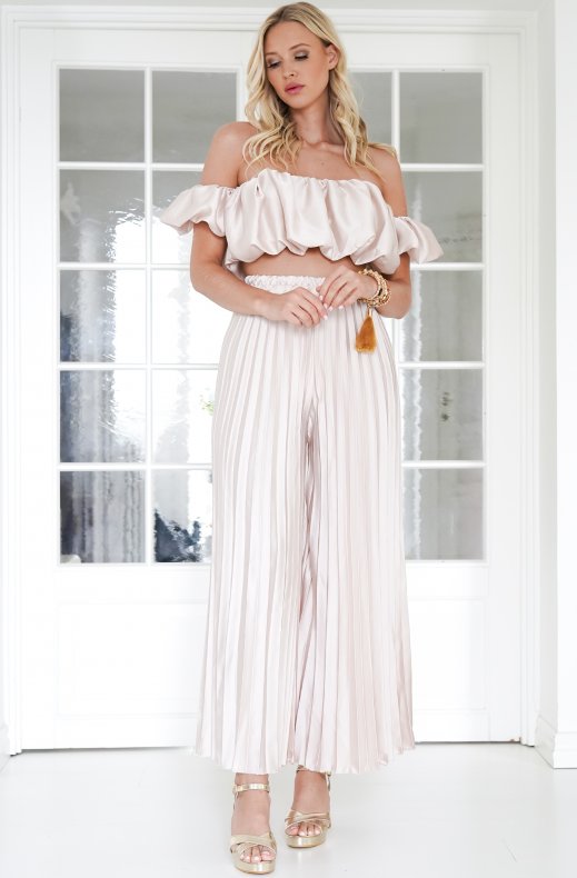 YunaWear | Satijnen Plissé Set