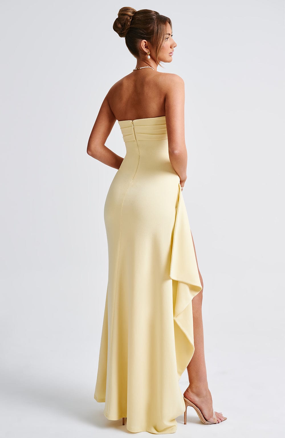 YunaWear | Elegante Lemon Maxi-Jurk