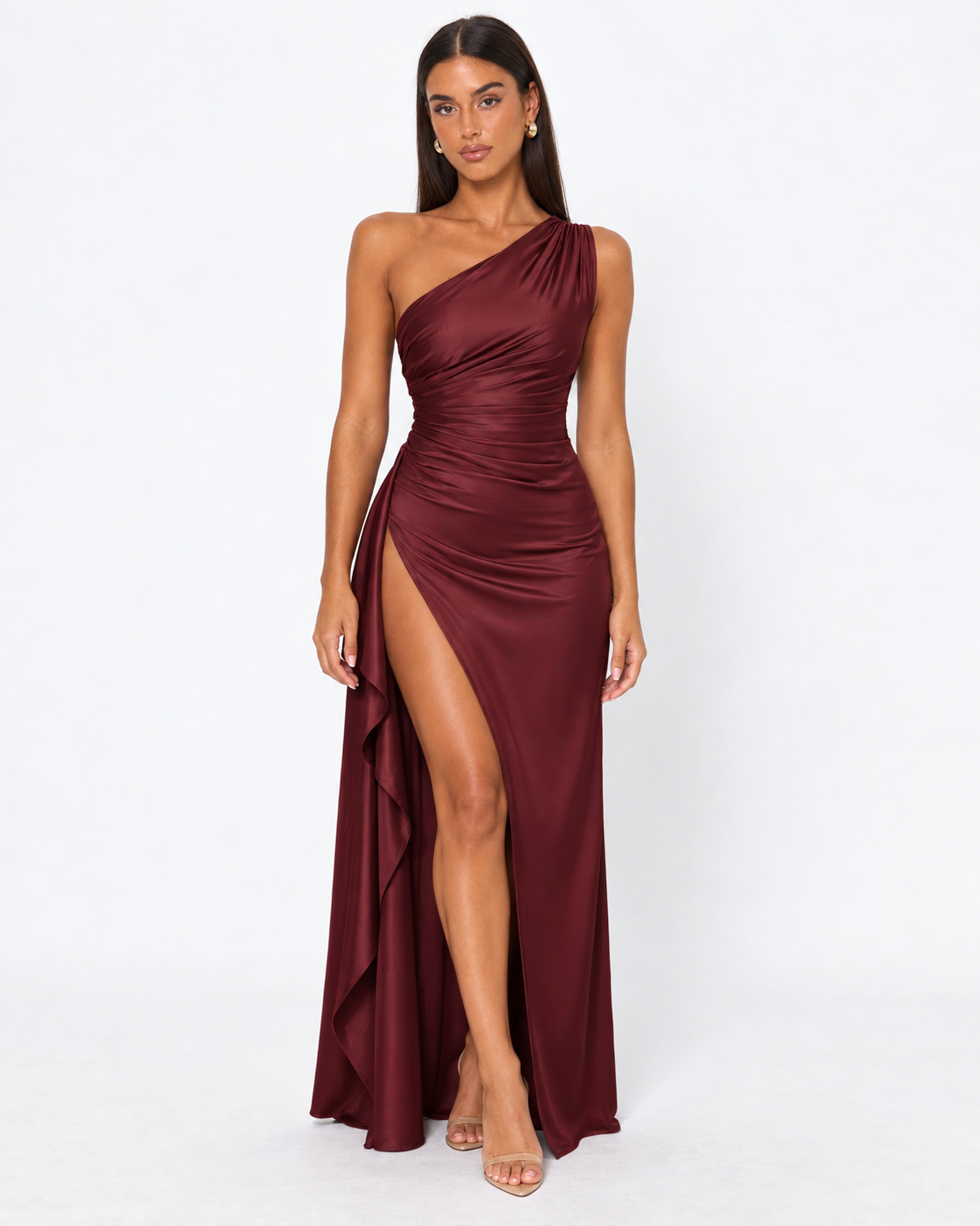 Alessia Maxi-Jurk - Bordeaux rood
