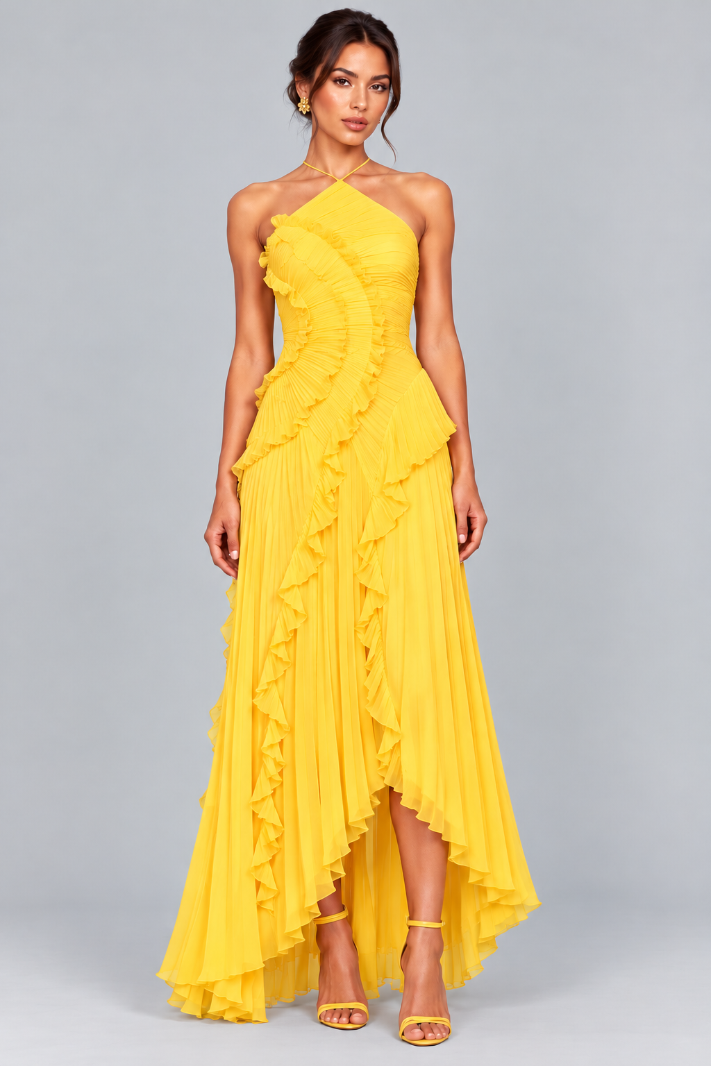 Serelina Maxi-Jurk - Lemon