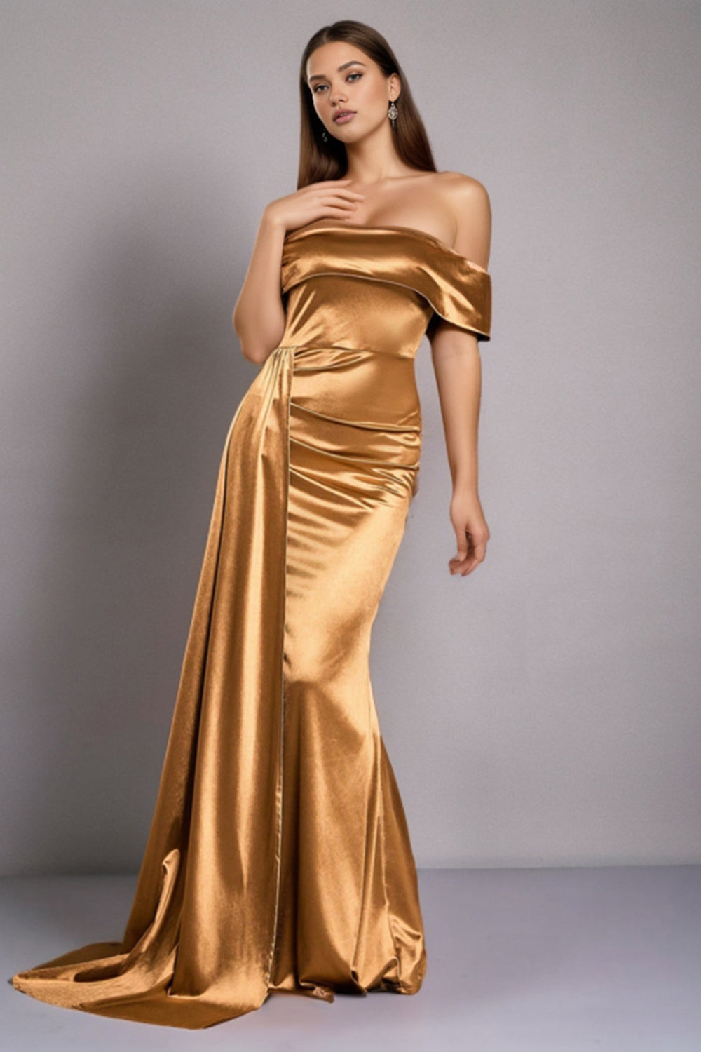 YunaWear | Amalia Off-Shoulder Zijdeglans Jurk