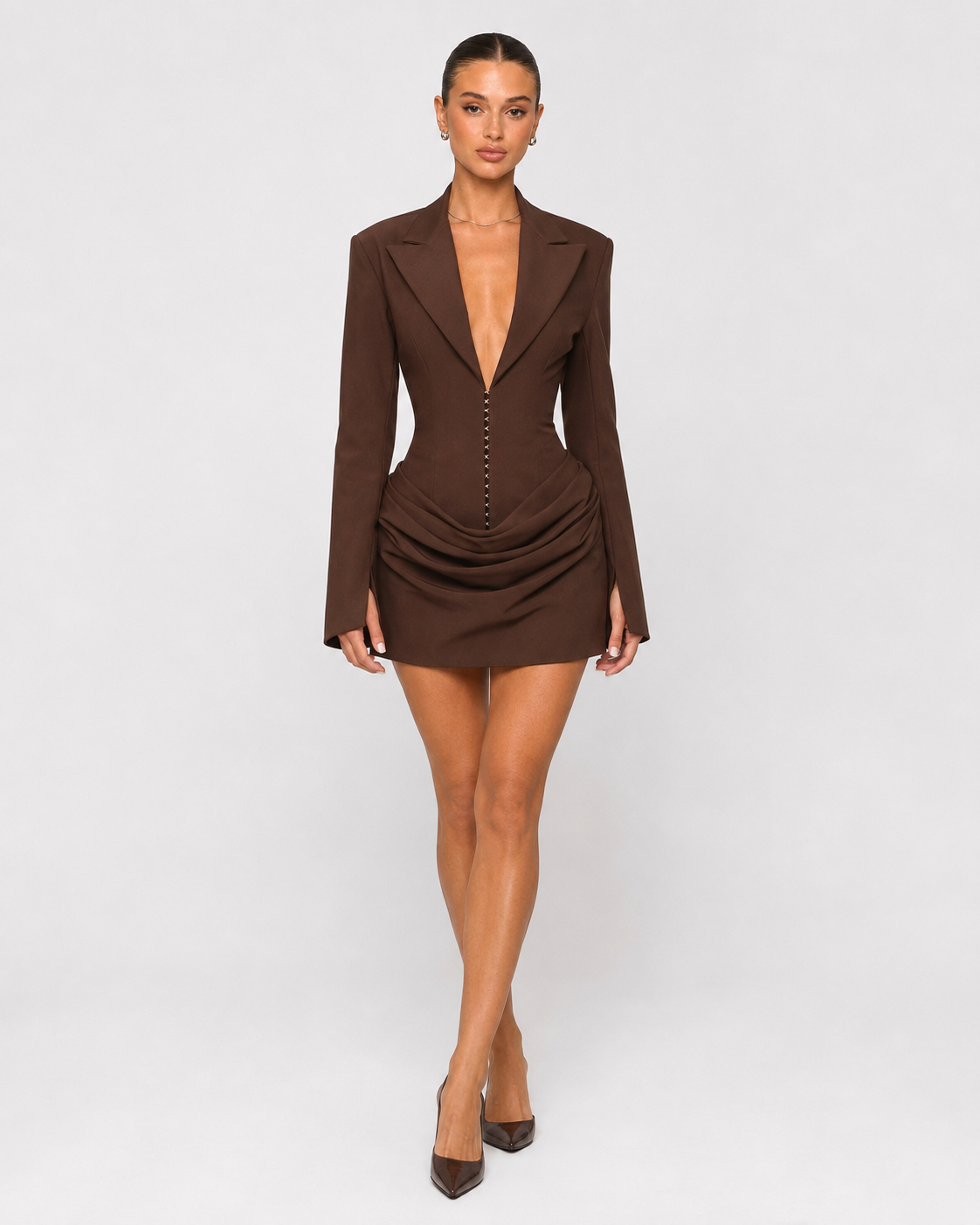 Cristina Blazerjurk - Chocolade bruin