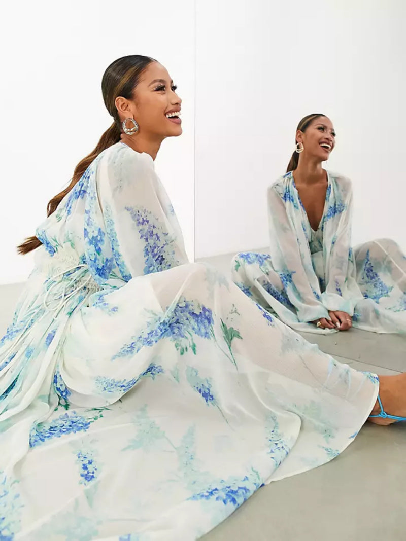 YunaWear | Blue Blossom Jurk