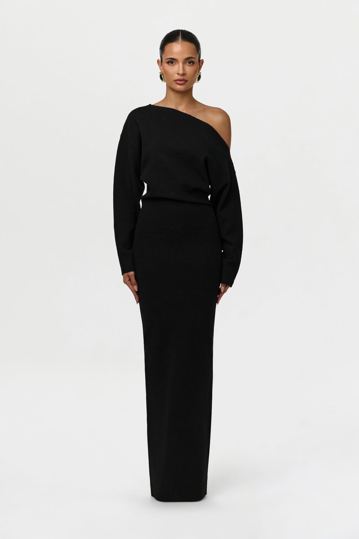 Serena Knit Maxi-Jurk - Zwart