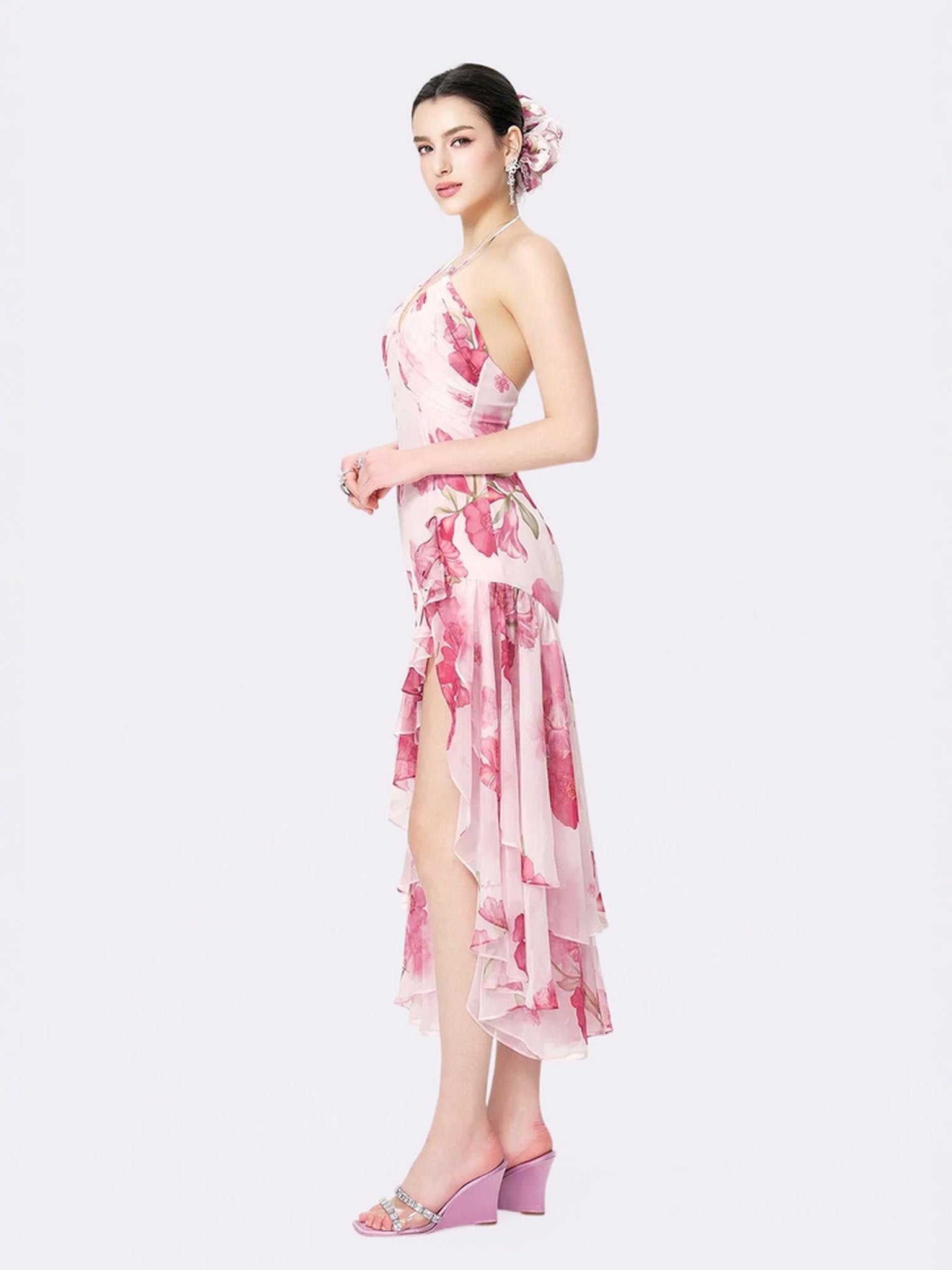 Van Laren | Rain Chiffon Maxi Jurk