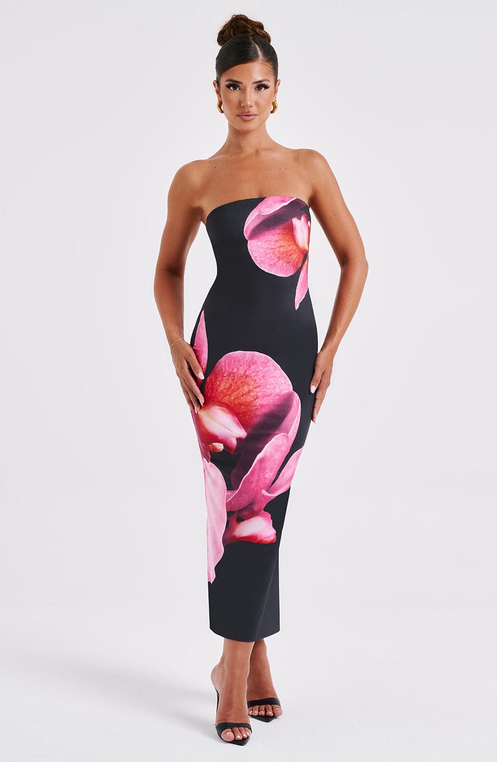 Fiora Midi-Jurk in bloemenprint