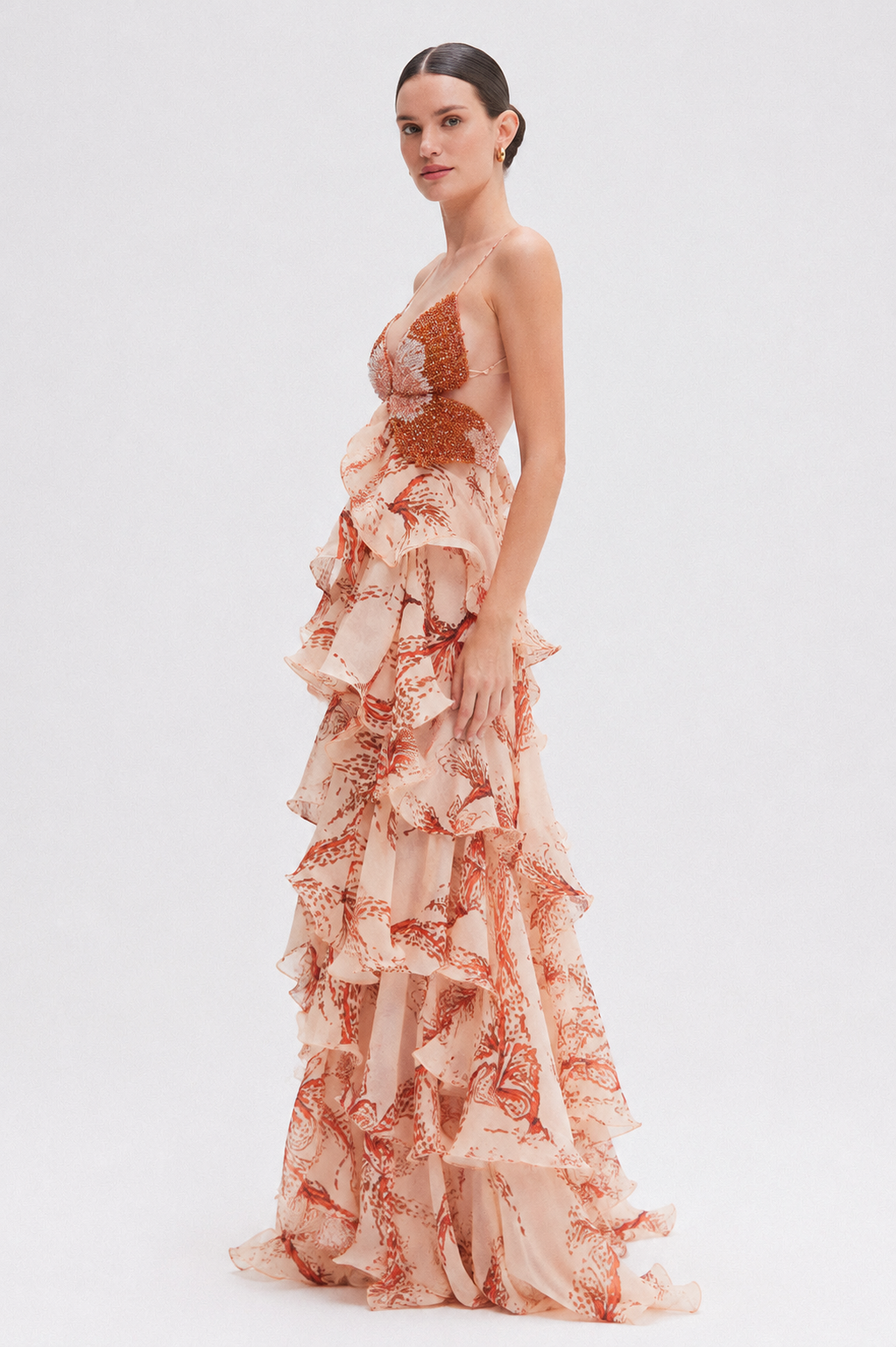 Van Laren | Floria Cascade Maxi Jurk
