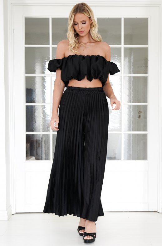 YunaWear | Satijnen Plissé Set