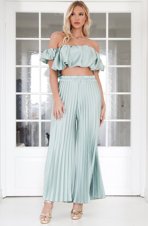 YunaWear | Satijnen Plissé Set