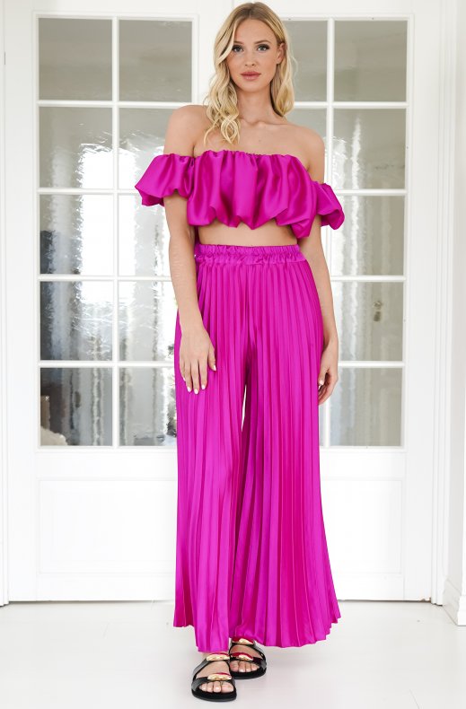 YunaWear | Satijnen Plissé Set